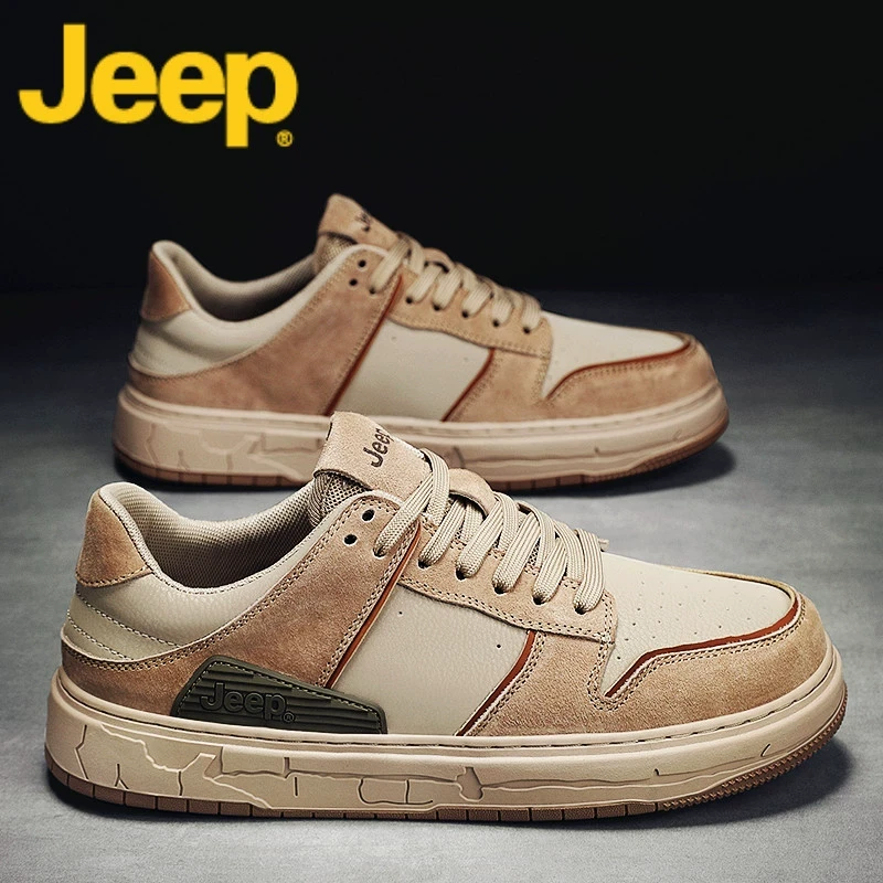 jeep吉普板鞋男鞋春季潮牌2025新款网红爆款品牌休闲鞋子男士潮鞋