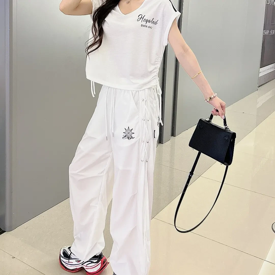 （2）2608设计感丝带拼接速干裤