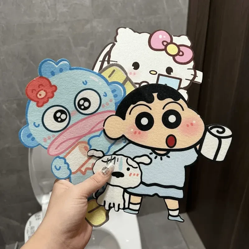 吉祥草卡通自粘式马桶浴室卫生间防水香薰可爱除租房必备品