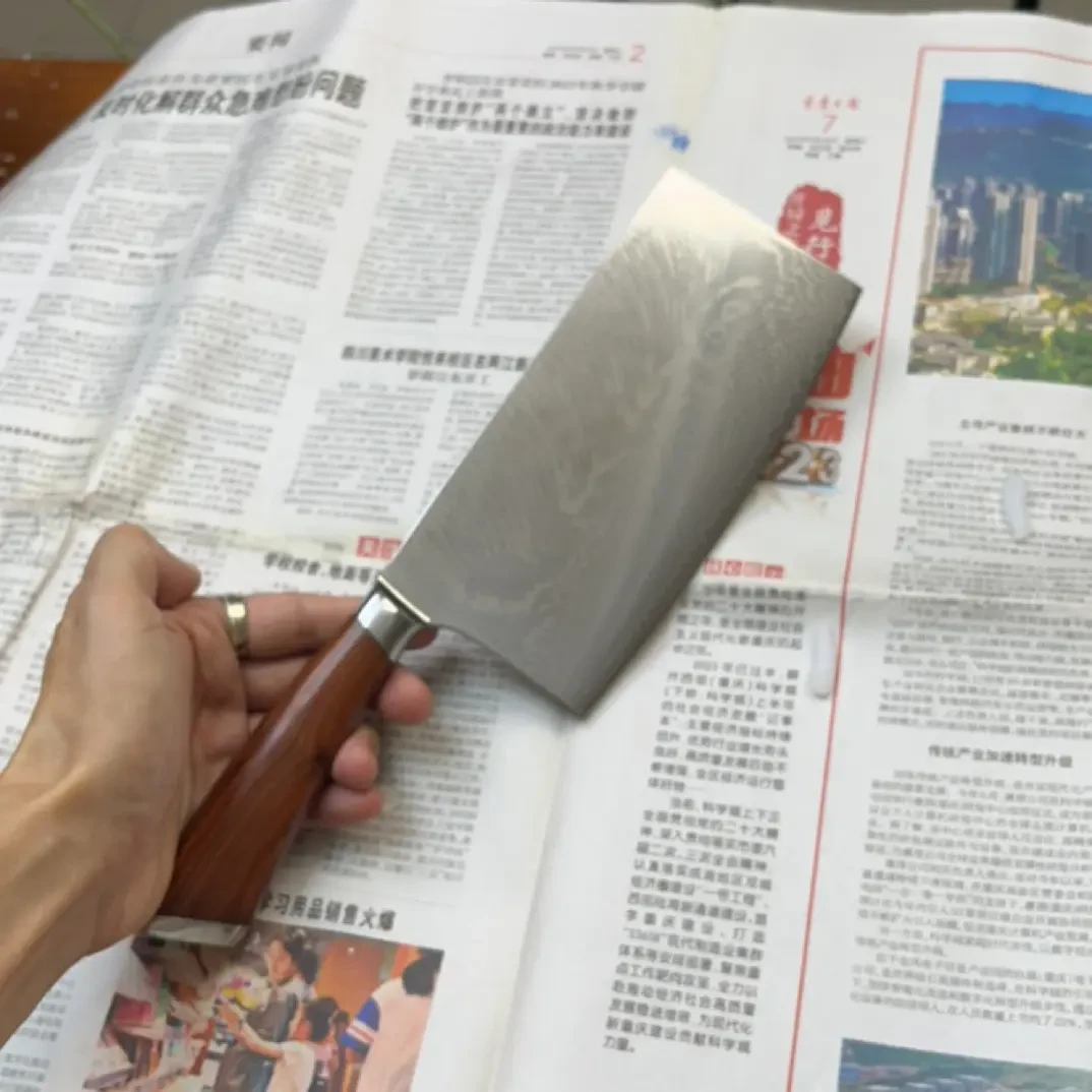 大马士革切片刀锋利切菜不能砍切骨头手工家用专用厨师锋利菜刀