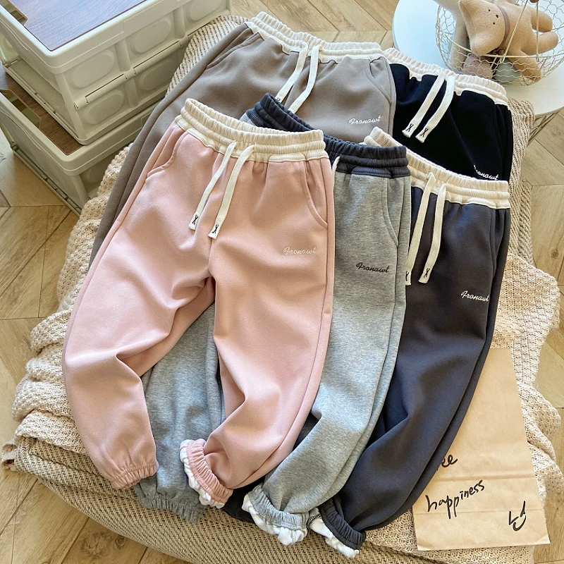 男童运动裤2025春季新款儿童韩版束脚裤中大童撞色松紧腰休闲长裤