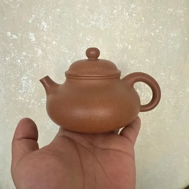 紫砂容天壶，原矿黄降坡