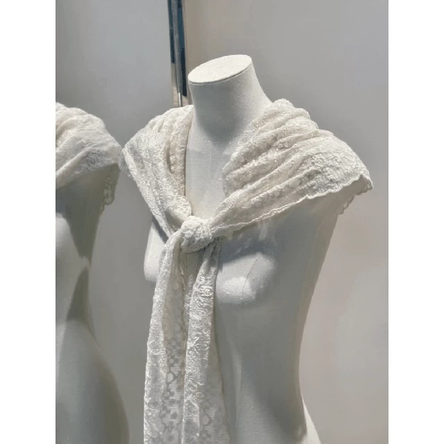 法式蕾丝披肩女蕾丝女时尚百搭小众设计感文艺复古百搭镂空三角巾