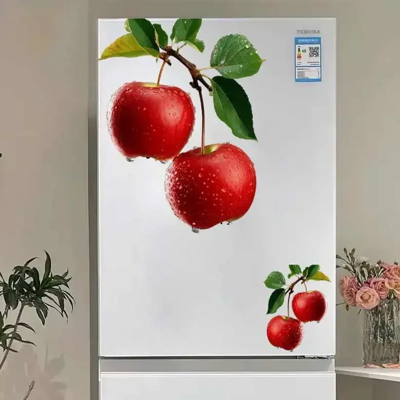 高清图案冰箱贴纸专用装饰自粘防水贴画餐厅厨房玻璃门窗装饰