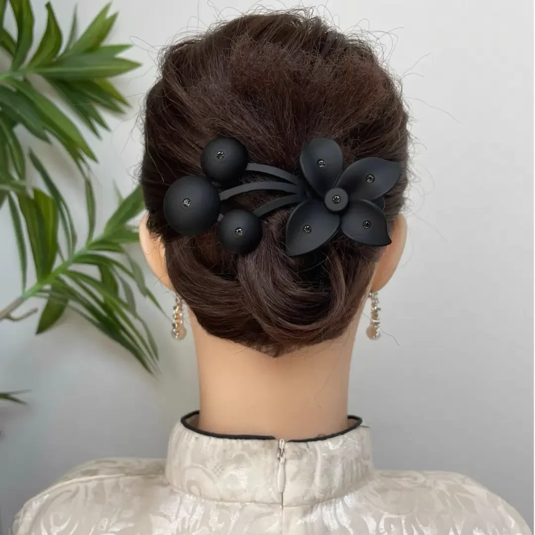 茵语 2025新款樱桃花朵发夹鸭嘴夹 网红爆款洋气时尚百搭后脑勺夹