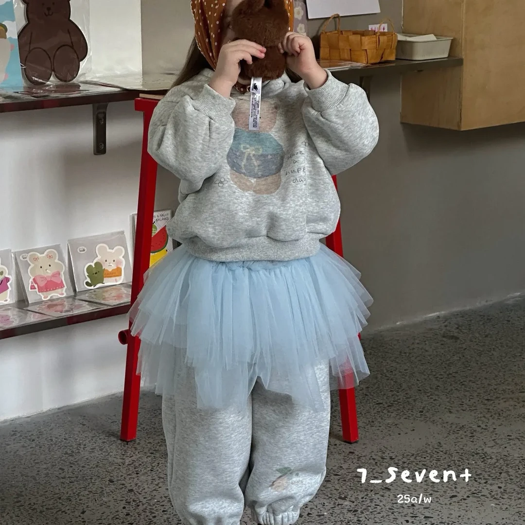 【屁帘熊】7Seven·25冬~女童加绒小熊卫衣三件套装9208（童装汉服）