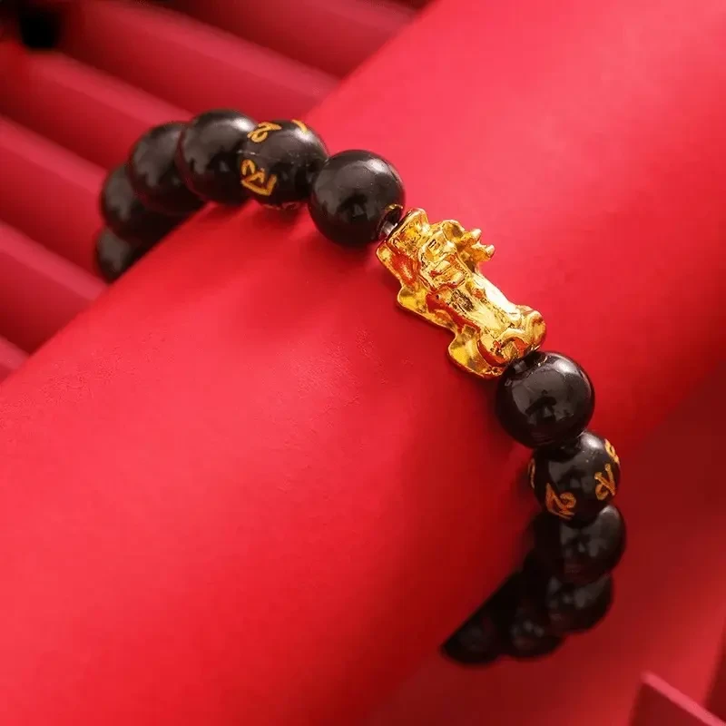 【中国风】六字真言貔貅手链男士多财经典手串