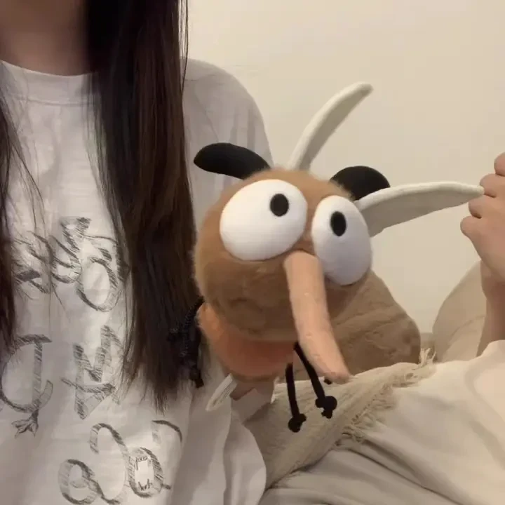 创意蚊子毛绒玩具公仔搞怪仿真蚊子玩偶桌子摆件生日礼物送男女XF