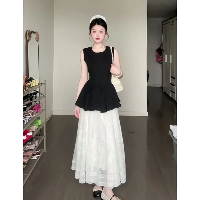 高级感温柔风套装女2025夏新款气质减龄上衣洋气显瘦半身裙两件套