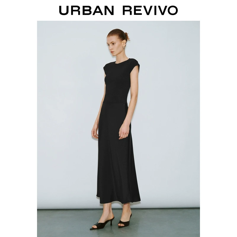 UR2025春季新品女装欧若风休闲简约百搭修身短袖T恤UWM450027