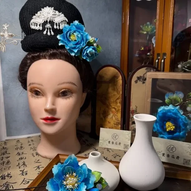 非遗绒花之苗族头花特价款