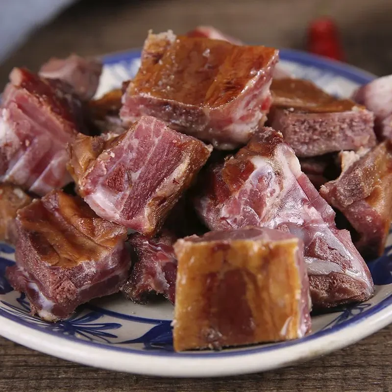 买2送2到手4斤恩施柴火烟熏土猪腊龙骨土家特产默认切麻将块大小