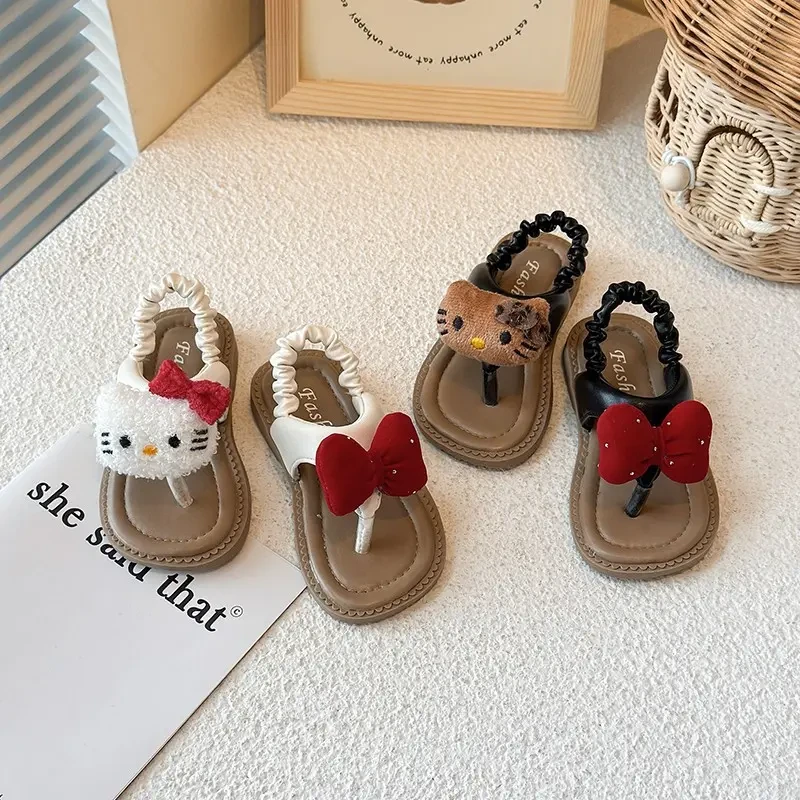女童凉鞋2025夏季新款儿童可爱猫咪软底百搭沙滩鞋女孩舒适公主鞋