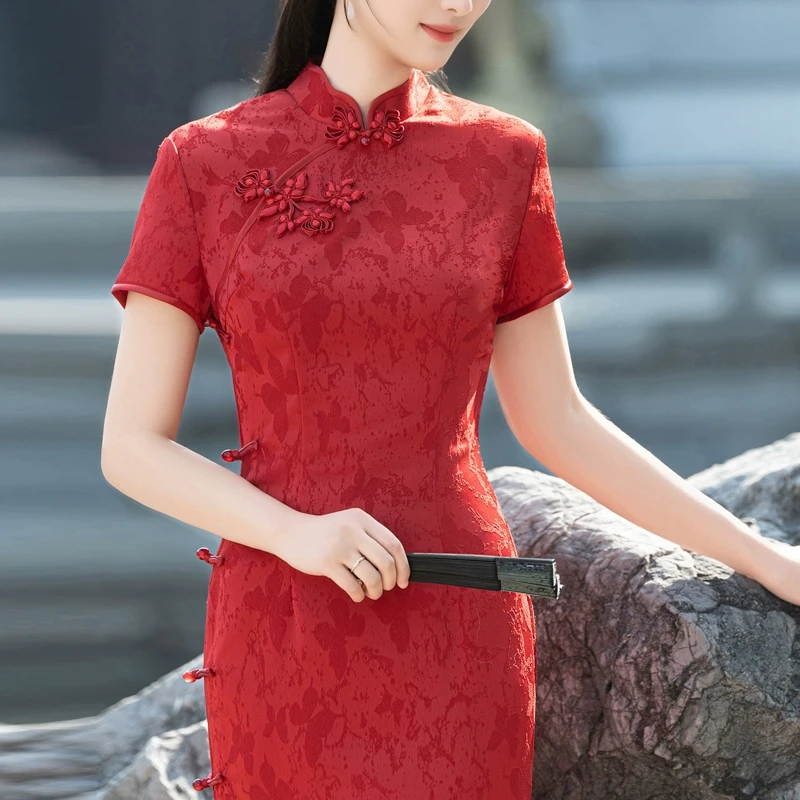 高端新中式绝美旗袍夏季2025新款老上海晚礼服日常可穿民国风夏装