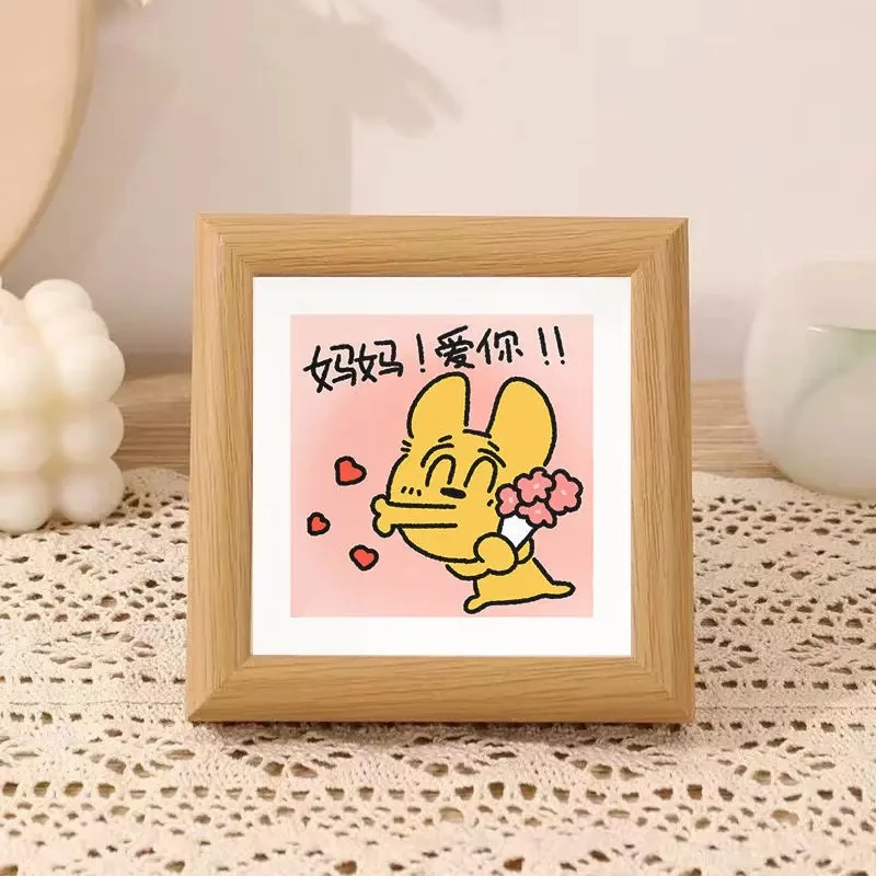 【莯莯】母亲节相框卧室床头装饰摆台原木色实木画框送妈妈惊喜xx