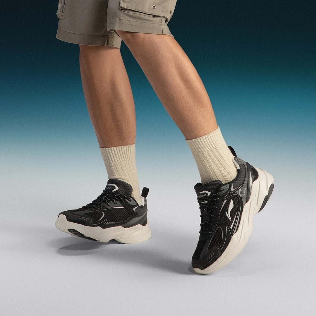 【流星2K】李宁新品男子减震回弹经典休闲鞋老爹鞋AGCU329