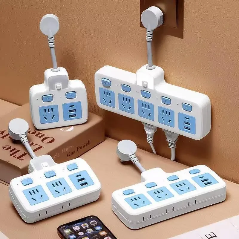 公正牛纯铜短线插座转换器面板多孔位无线排插插排扩展接线板