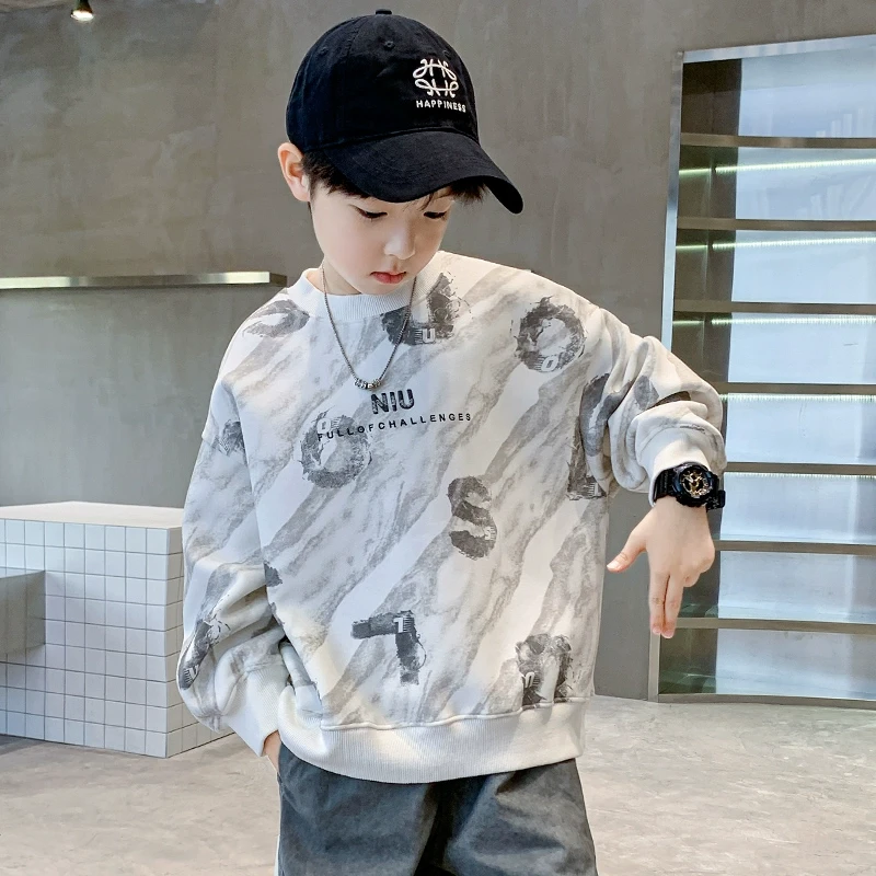 儿童装男童卫衣春秋款2025新款男孩春装春季痞帅帅气中大童上衣潮