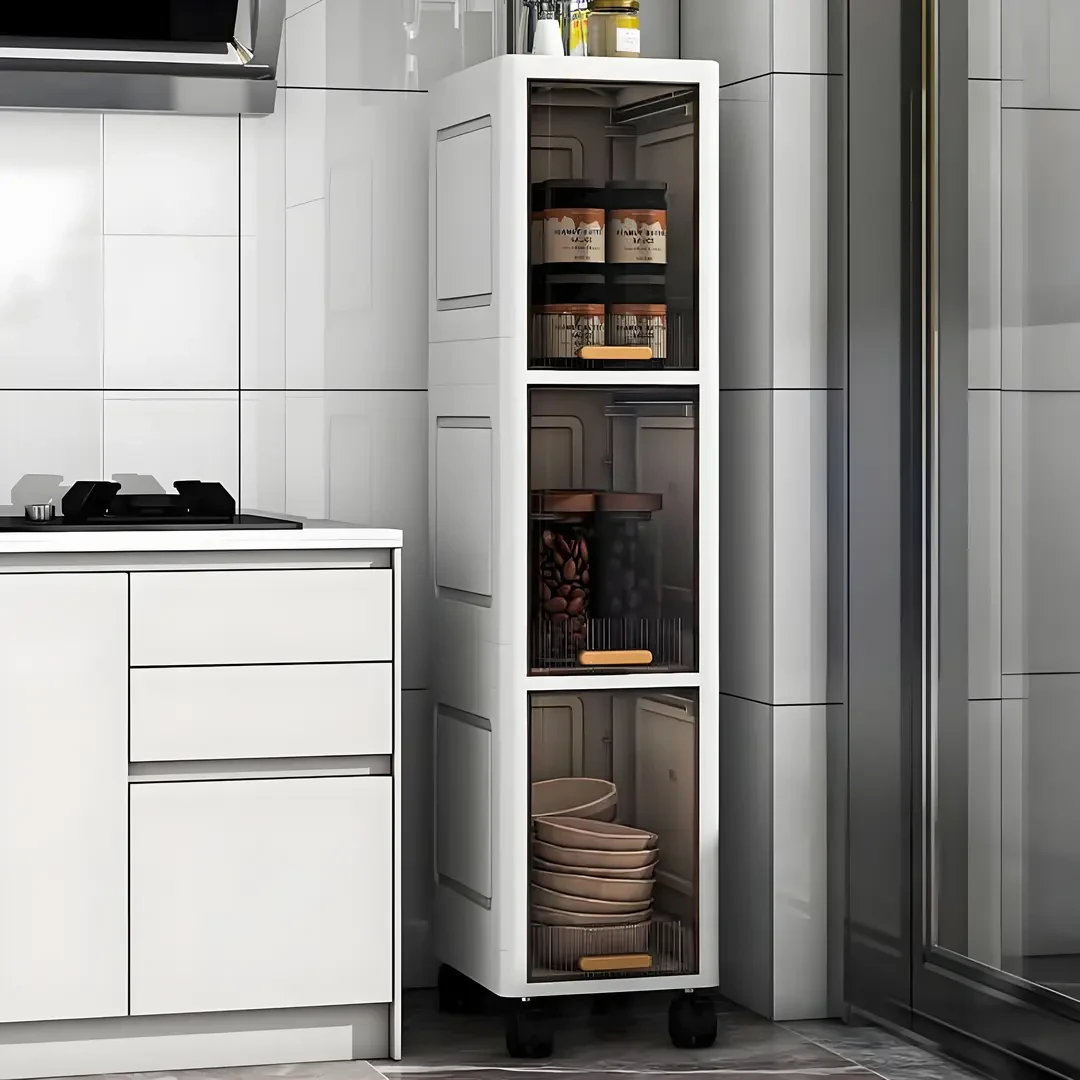 【居家好物】收纳卫生间夹缝柜客厅窄款置物厨房四层收纳柜置物架