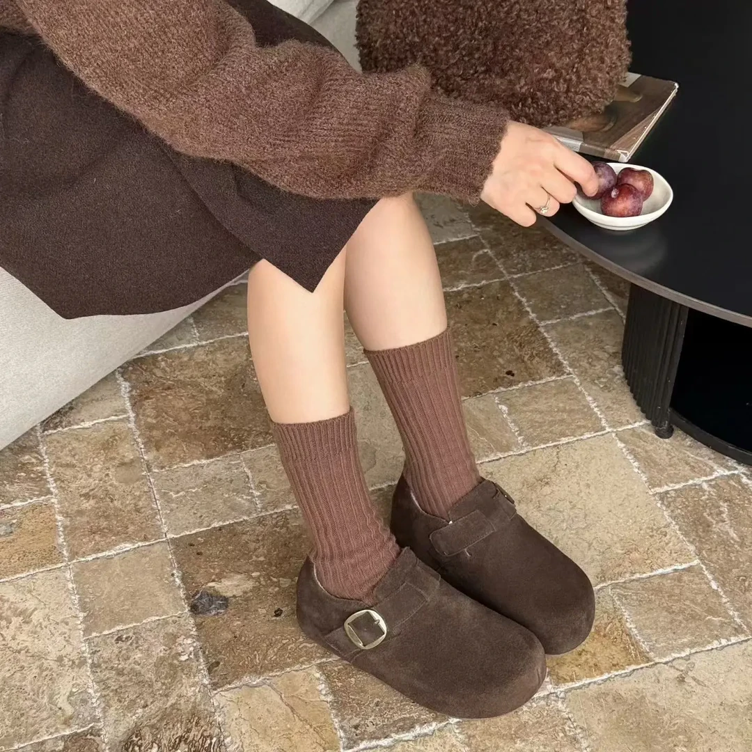 厚底百搭加绒勃肯鞋