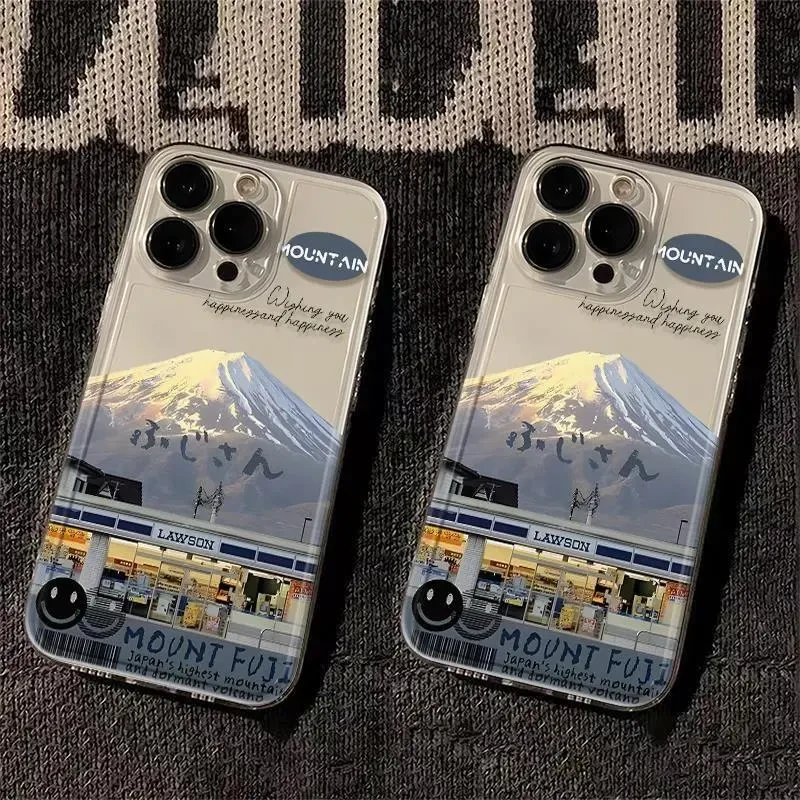 列车雪山适用苹果16promax手机保护壳新款iPhone15的保护套ipone1