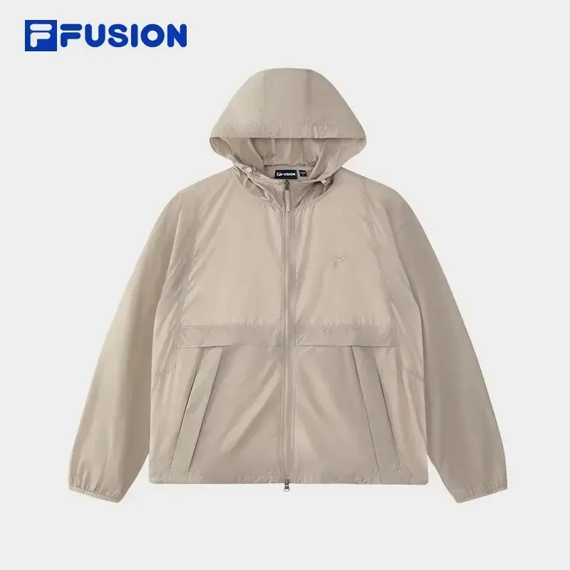 FILA斐乐夏季防晒户外梭织外套情侣新款防晒连帽上衣舒服穿搭