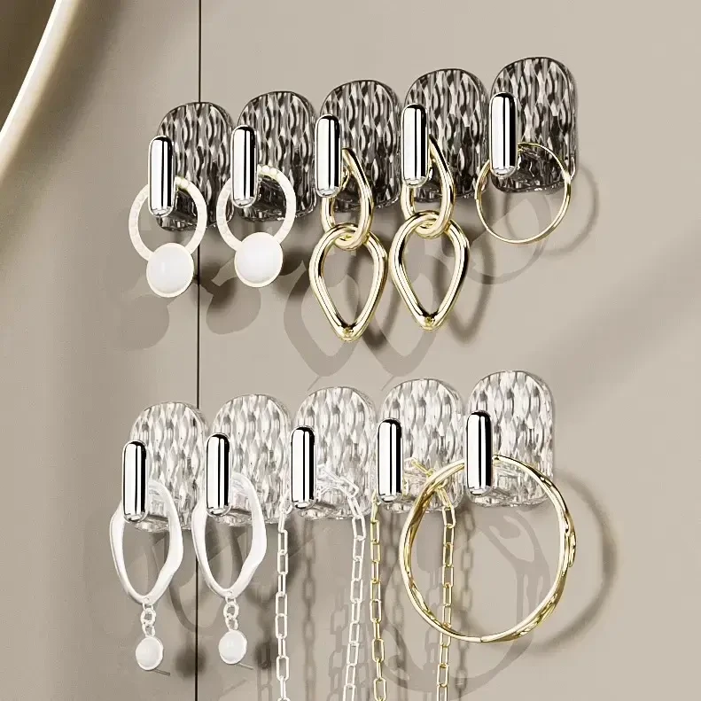 亚克力家用壁挂ins风联排迷你挂钩强力粘胶贴墙新款