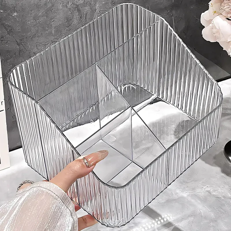 透明亚克力出租屋护肤品梳妆台桌面收纳置物架ins风化妆刷收纳盒