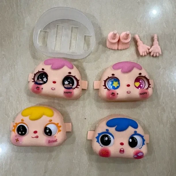 可爱娃娃玩偶脸部配件含奶嘴赠送手脚潮玩配件