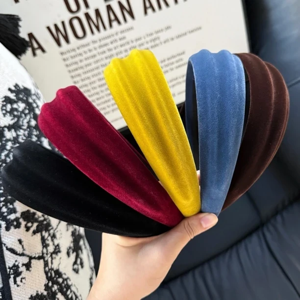 【G934】欧美风休闲风轻奢风复古港风发箍纯色简约欧若假日风