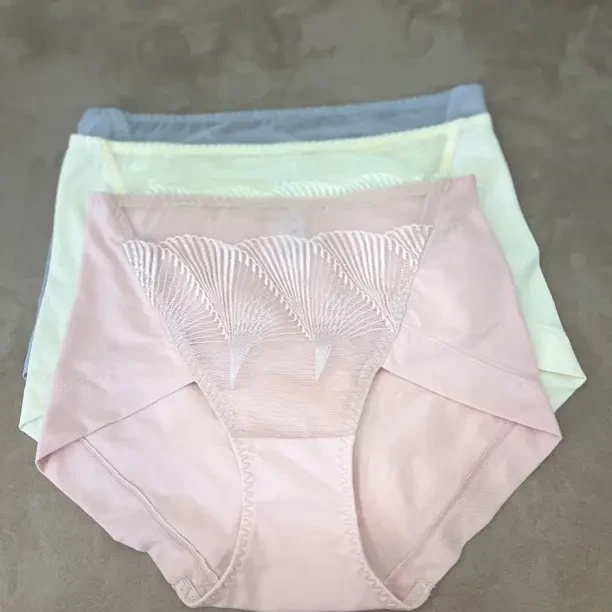 简韵 女士中高腰收腹提臀透气无痕性感三角裤短裤 A1094