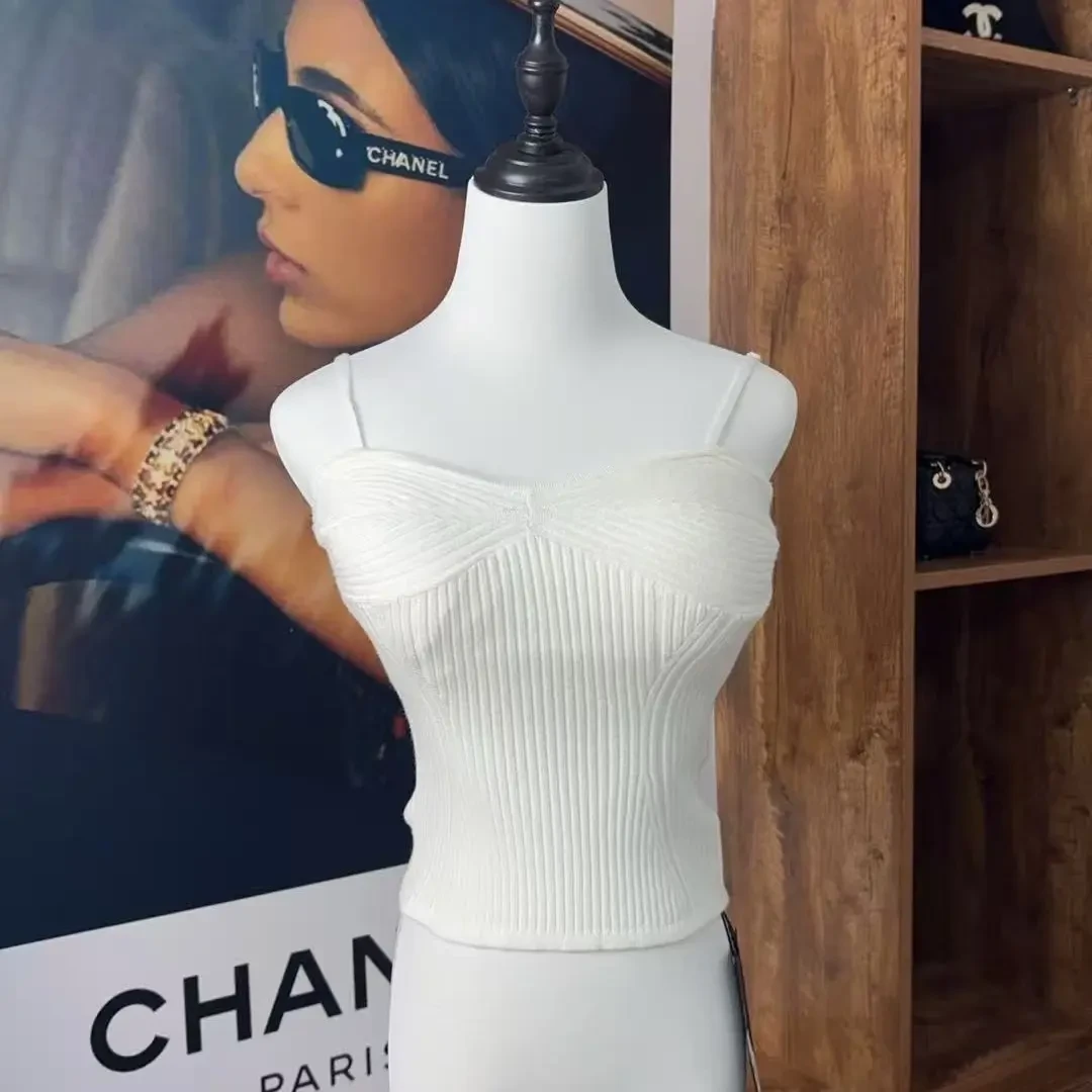 带胸垫收腰显瘦肩带可调节修身百搭辣妹背心上衣