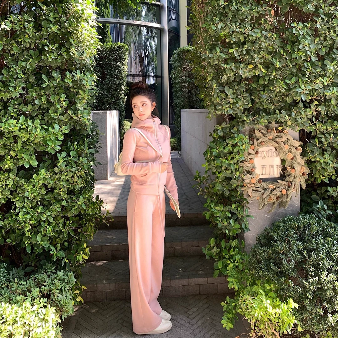 “lulu奶芙套装”高软绵羊毛混纺 秋冬加绒温暖版显瘦卫衣套装