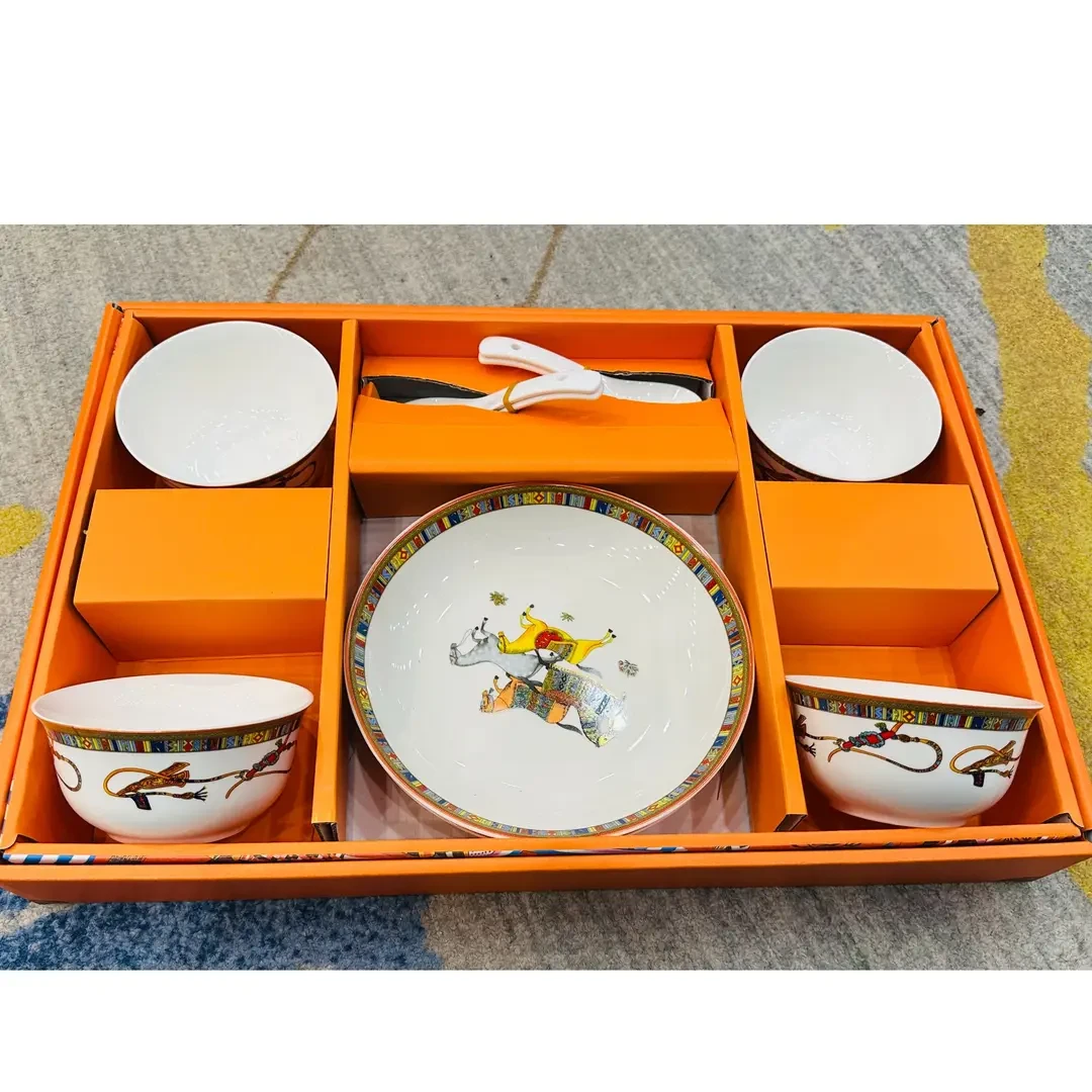 nn马到成功套装碗套装颜色款式随机盘子碗一套