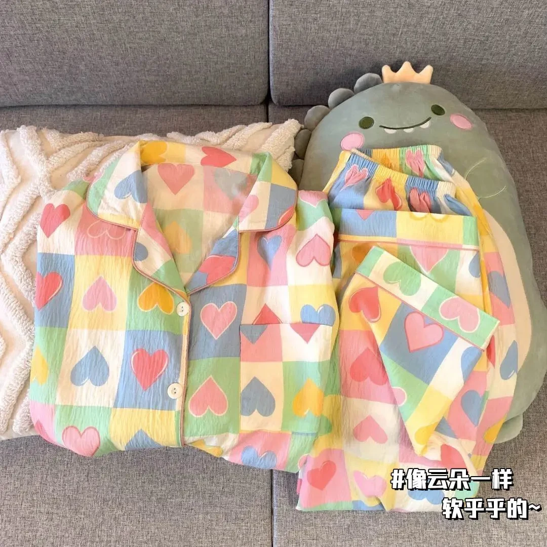 儿童云朵棉睡衣春秋季女童女孩宝宝长袖长裤卡通中大童家居服套装