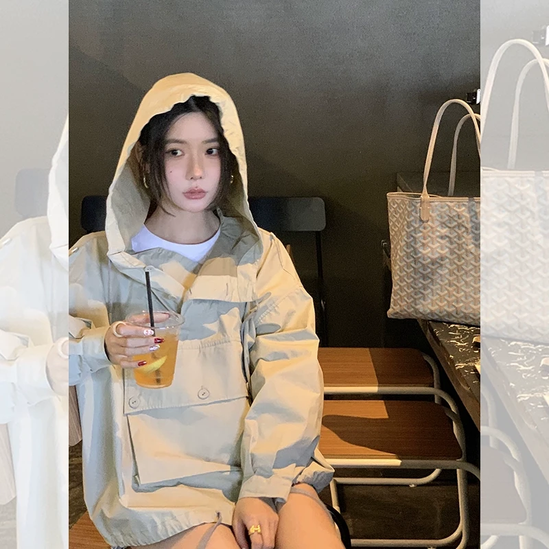 轻徒步计划 周末去春游吧  高支纯棉宽松套头/收腰外套QW232009