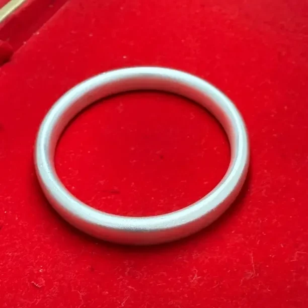 足银手镯  古法传承闭口磨砂实心银镯子复古经典百搭首饰品