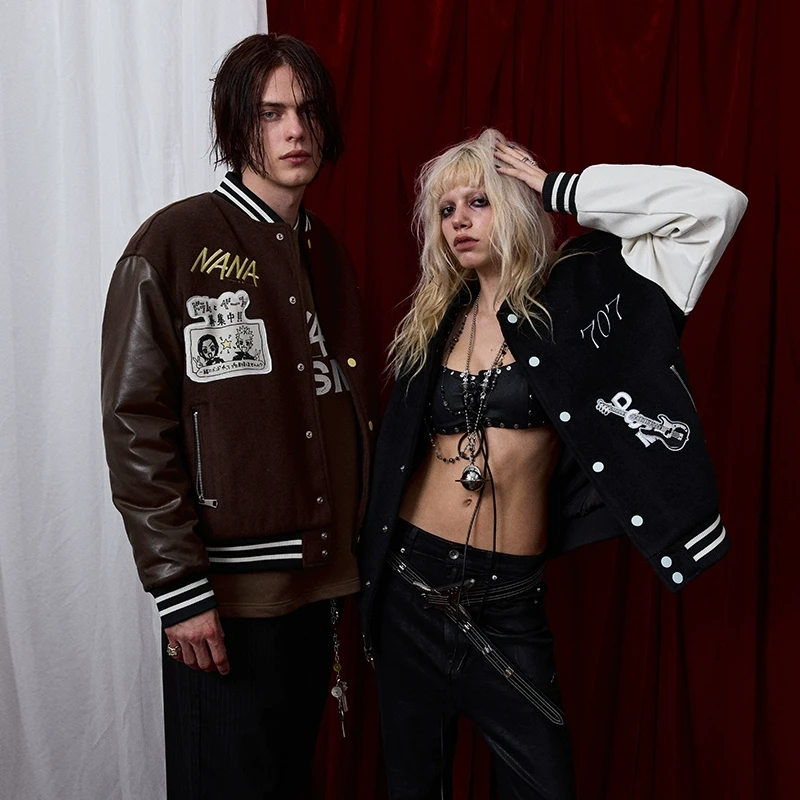 【乐队舞台演出棒球服】DSM X NANA正联名Black Stones乐队贴布刺绣