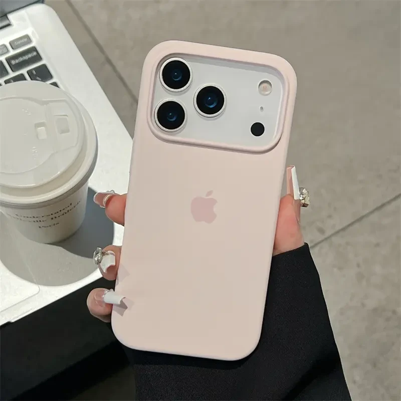 粉白色iPhone17promax手机壳适用16pro/13/15/14液态硅胶12软Air