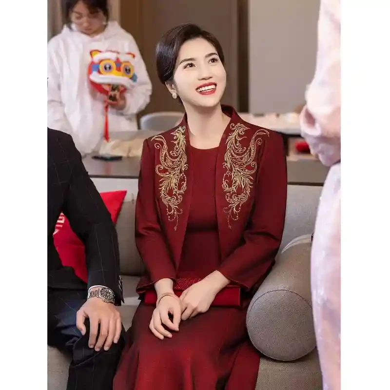 【扶摇】妈妈装婚宴礼服春季2025新结婚高贵气质喜婆婆婚礼两件套