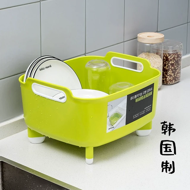 韩国塑料洗菜盆水果蔬菜篮厨房移动水槽洗碗盆带把手沥水篮