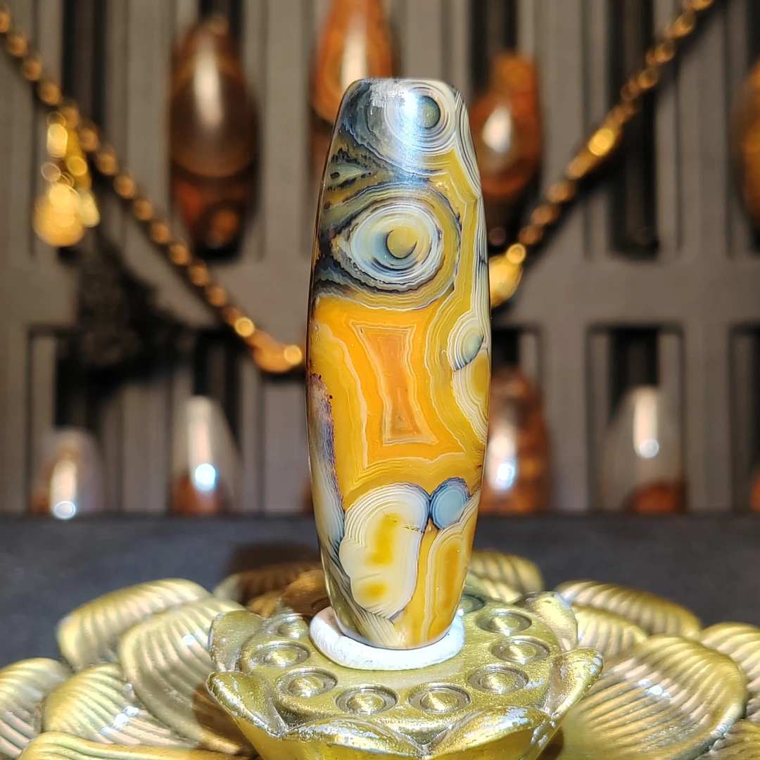 天然象形玛瑙天珠吊坠