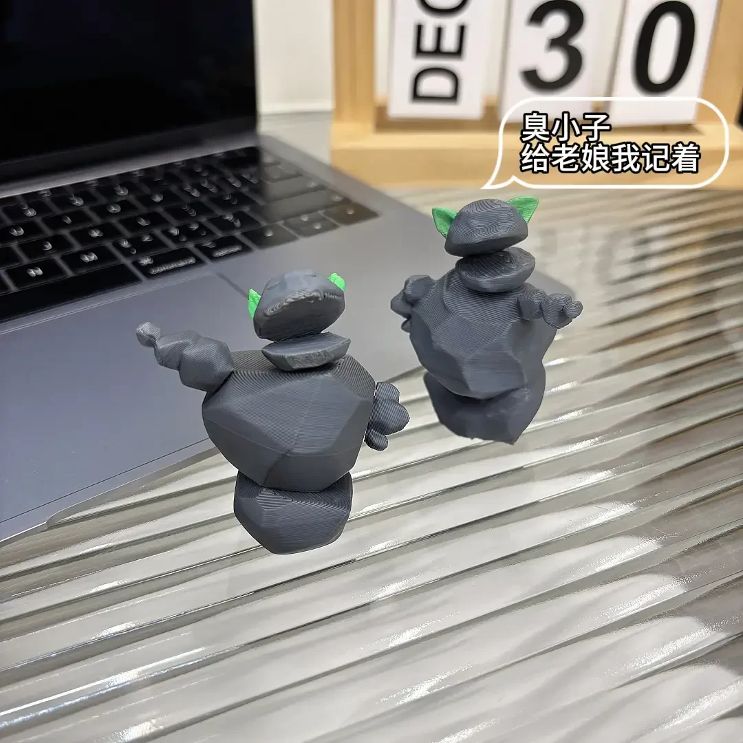 爆款哪吒电影周边石矶娘娘手办磁吸冰箱贴小石矶3D打印公仔小摆件