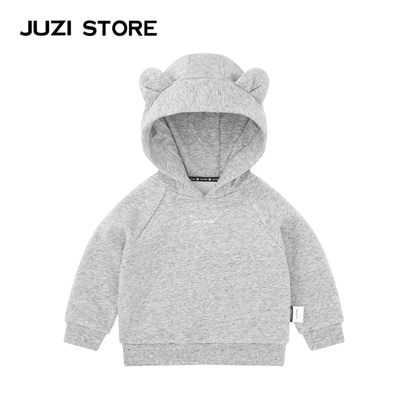 JUZI STORE童装卫衣大毛圈猫咪造型套头衫中性男童女童1913015