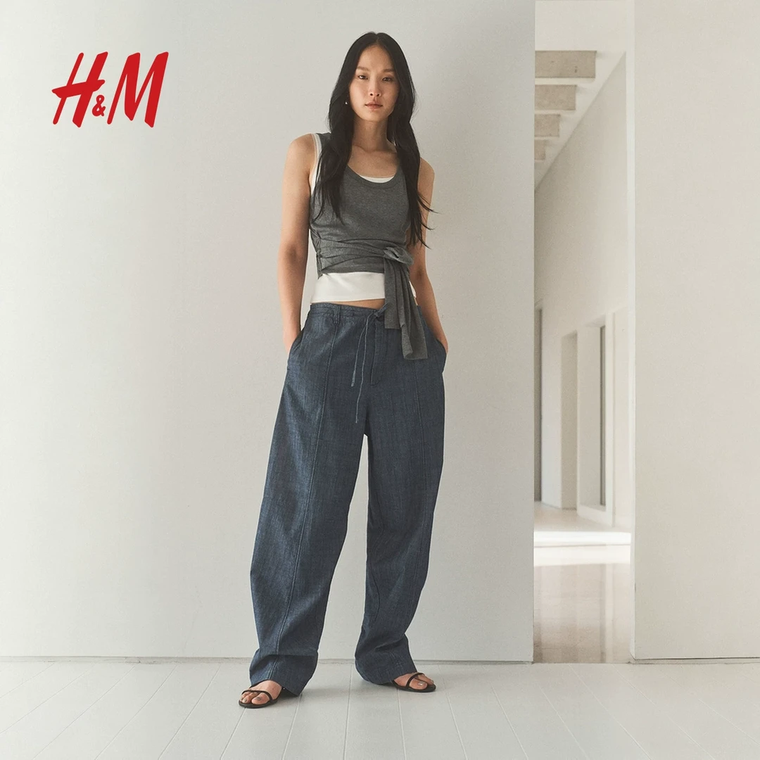 HM女士背心2025夏新款绑结背心1296194