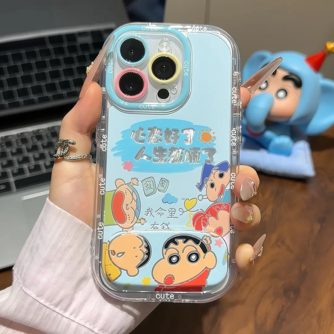 心态好小新镜子支架适用苹果16手机壳iPhone15小米vivoppo华为p70