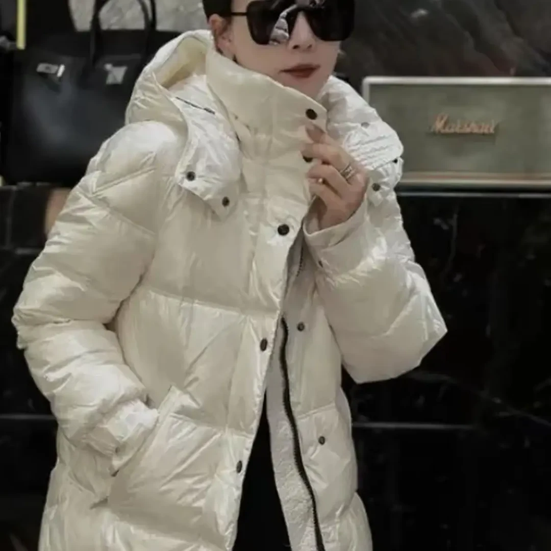 补单热款 JING2025冬季新款6698鸭绒羽绒服连帽女士时尚保暖长款