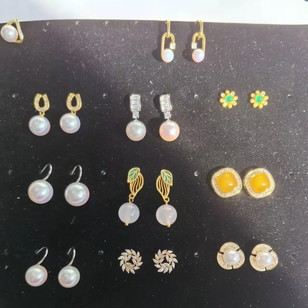 铜合金耳饰 镶嵌轻奢百搭饰品耳环女耳饰(一物一拍专用)