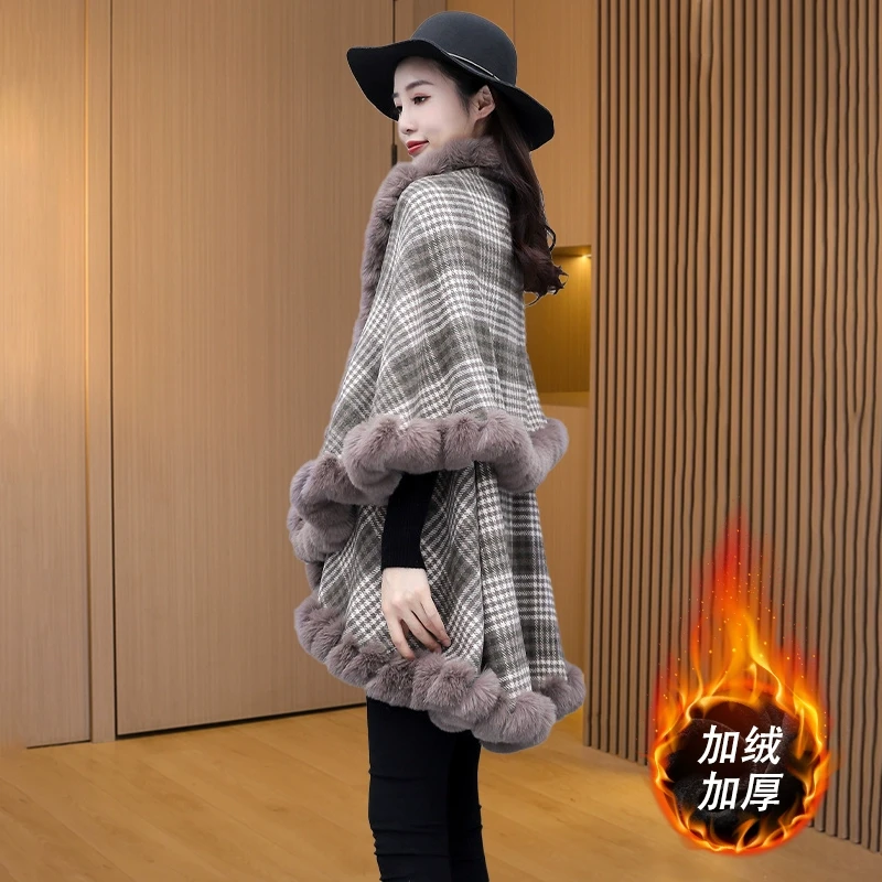 【可蓓儿】2025年新款女装斗篷披肩外搭毛呢外套女2025新款秋妈妈装