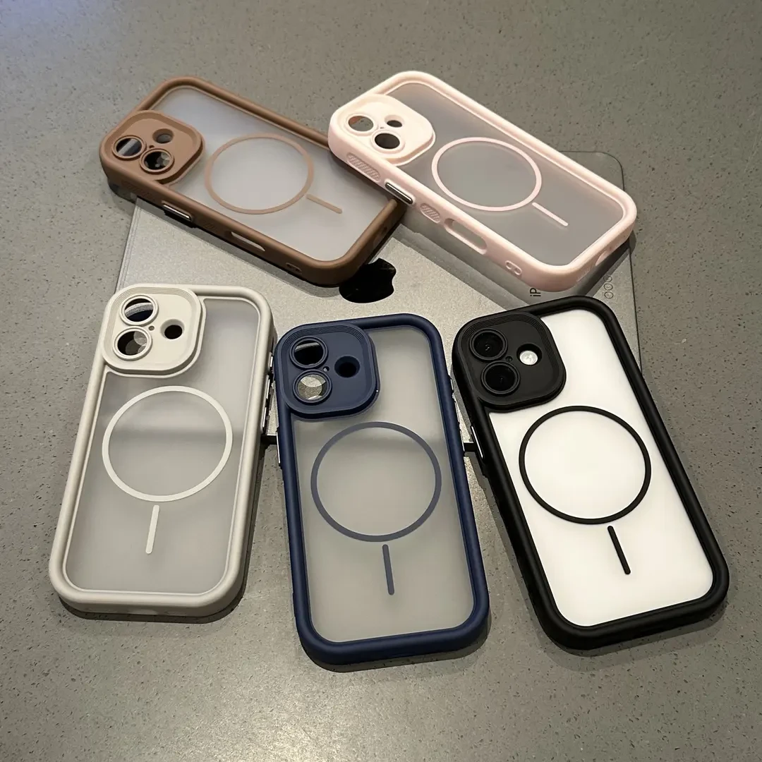 高品质天使眼磁吸适用苹果16/15promax手机壳14/13磨砂磁吸12半透